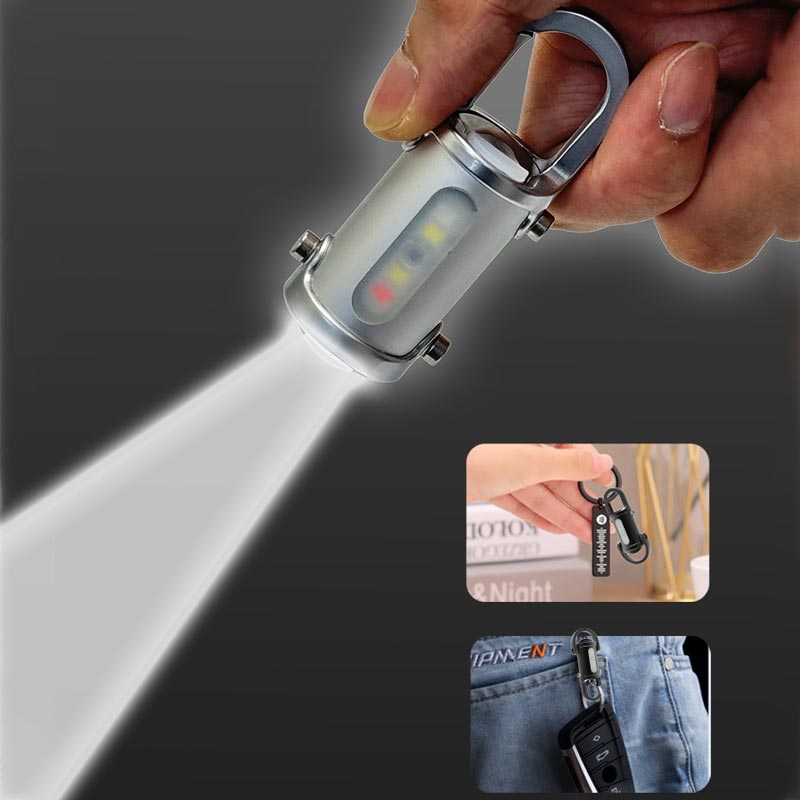đ„Varm försĂ€ljningđ„1200LM Superljus Mini Nyckelringsficklampa VattentĂ€t