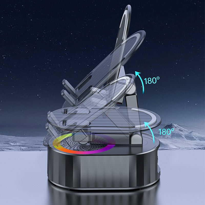 5-i-1 Trådlös induktions Bluetooth-högtalare Telefonstativ