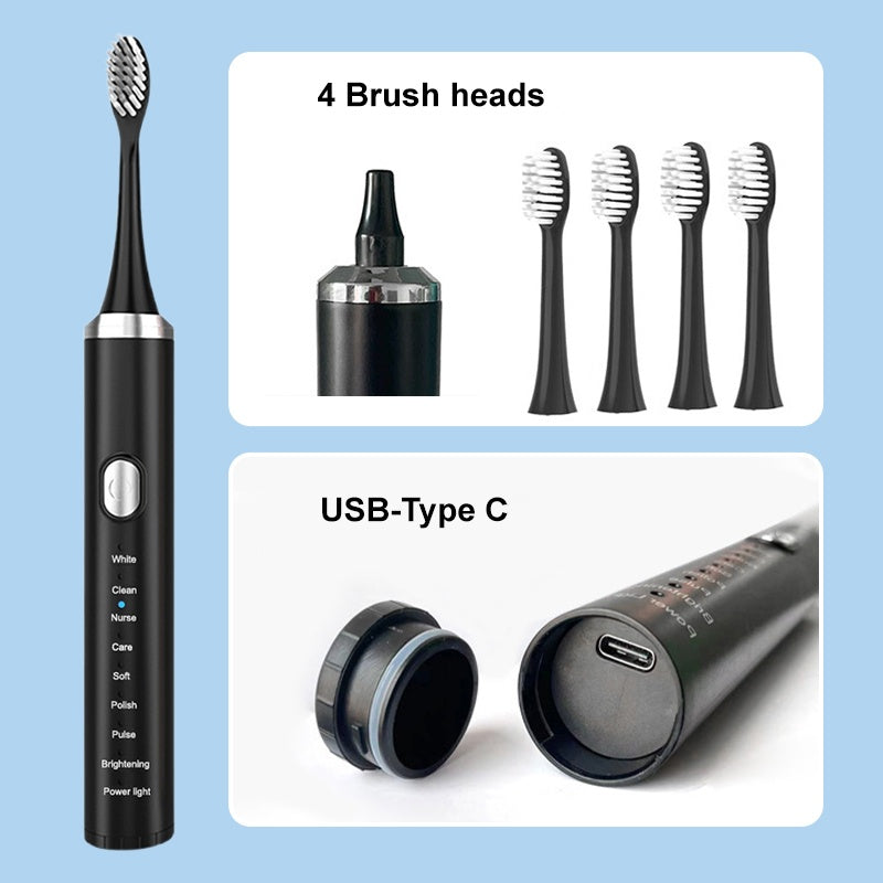 đ2025 HOT SALEđŠ·Elektrisk Sonic-tandborste med 8 lĂ€gen för vuxnađŠ·