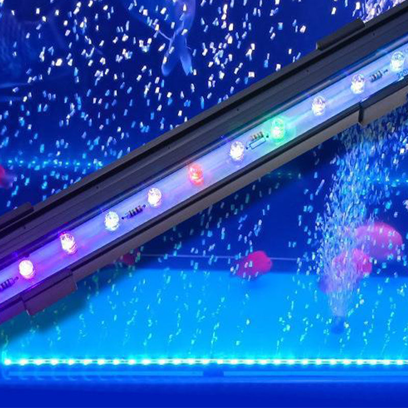 đ„LED akvarium fĂ€rgglada luftbubblor ljus