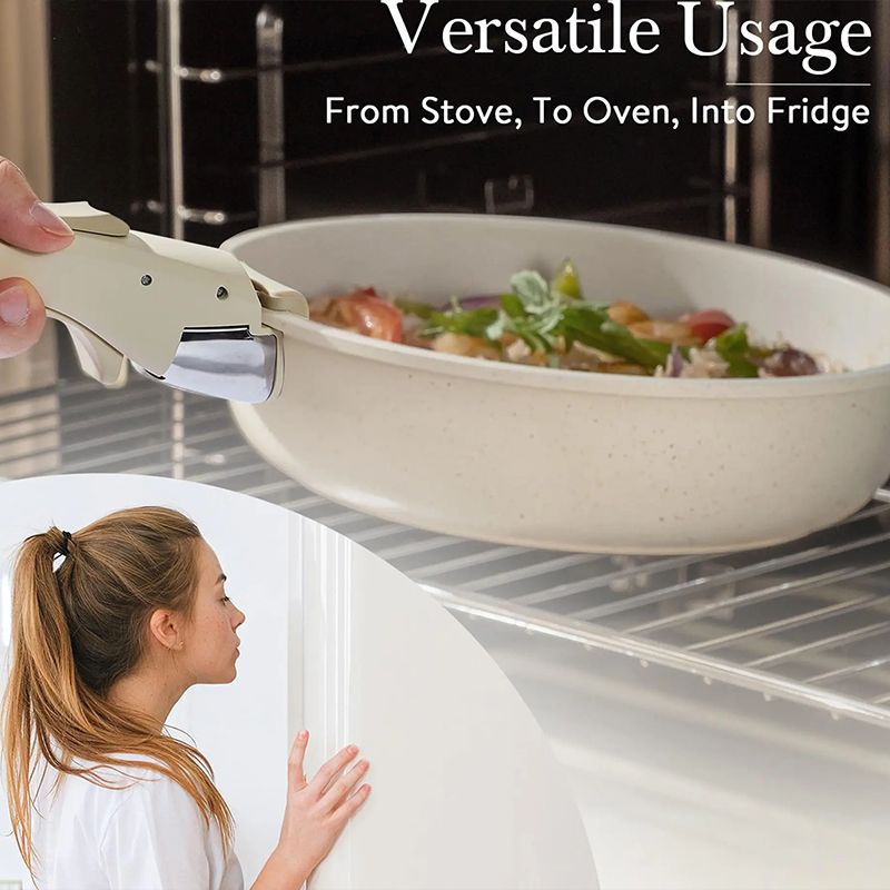 Non-stick Kokkärl Set med Avtagbart Handtag - Ugnssäkert