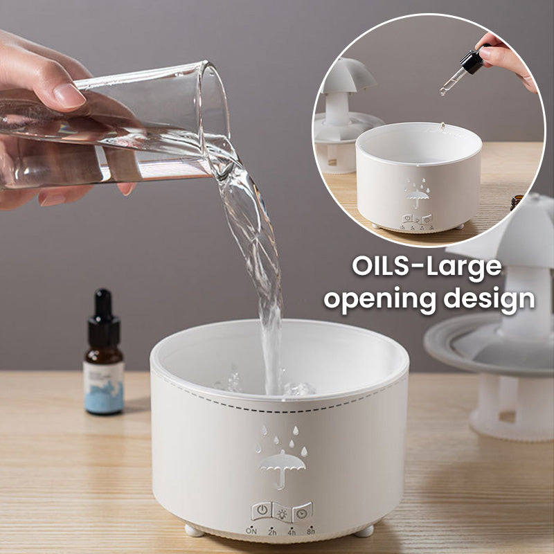 đđ§7-fĂ€rgad roterande luftfuktare med aromaterapidropparđ§đFĂ€rgglad ljusförestĂ€llning med doftande dimma som skapar en drömsk hematmosfĂ€r