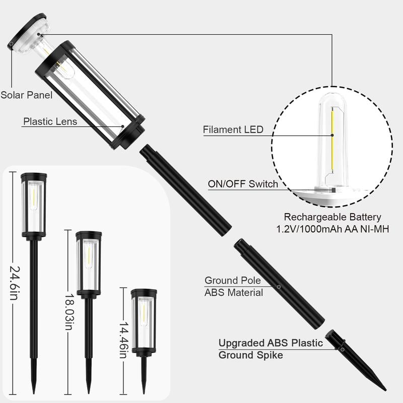 đVarm försĂ€ljning 50% rabattâšSolcellsbelysning för gĂ„ngvĂ€gar utomhus