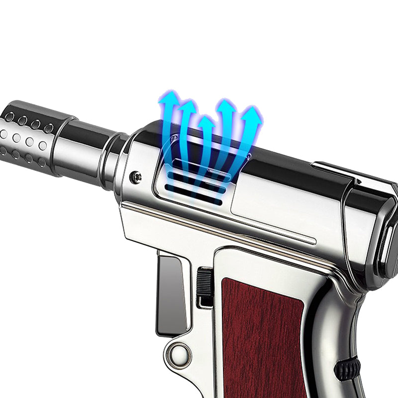 Multifunktionell bärbar vindtät refill ficklampa tändare