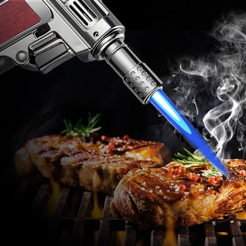 Multifunktionell bärbar vindtät refill ficklampa tändare