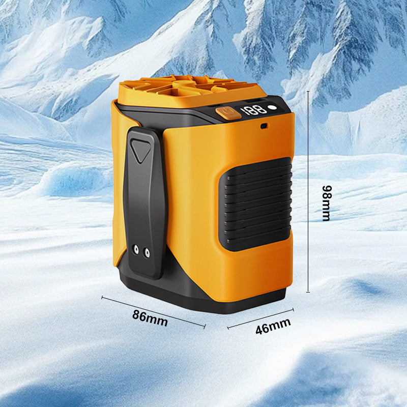ăđSommarvaror för utomhusbrukă6000mAh multifunktionell kylflĂ€kt för midjan med 100đ§ hastigheter och ficklampa