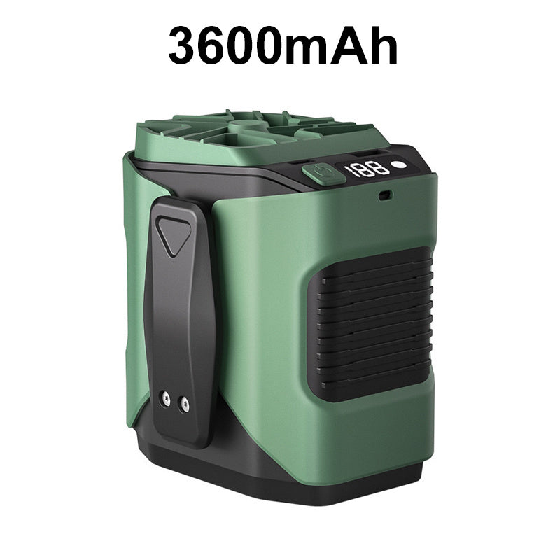 ăđSommarvaror för utomhusbrukă6000mAh multifunktionell kylflĂ€kt för midjan med 100đ§ hastigheter och ficklampa