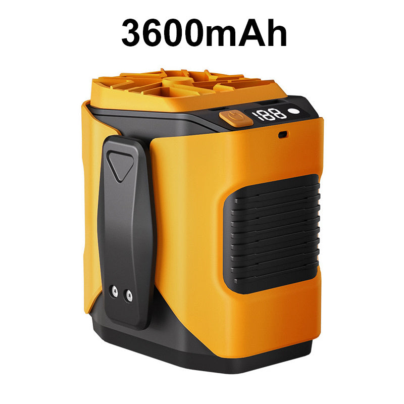 ăđSommarvaror för utomhusbrukă6000mAh multifunktionell kylflĂ€kt för midjan med 100đ§ hastigheter och ficklampa