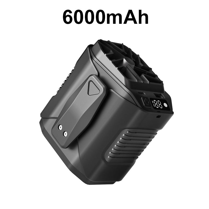 ăđSommarvaror för utomhusbrukă6000mAh multifunktionell kylflĂ€kt för midjan med 100đ§ hastigheter och ficklampa