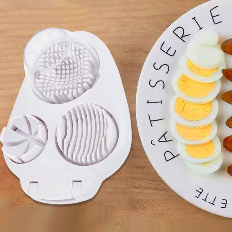 đ„Ny 3-i-1 Multifunktionell grönsaksskĂ€rare Fancy Split Egg Slicer Egg Slicing and Dividing