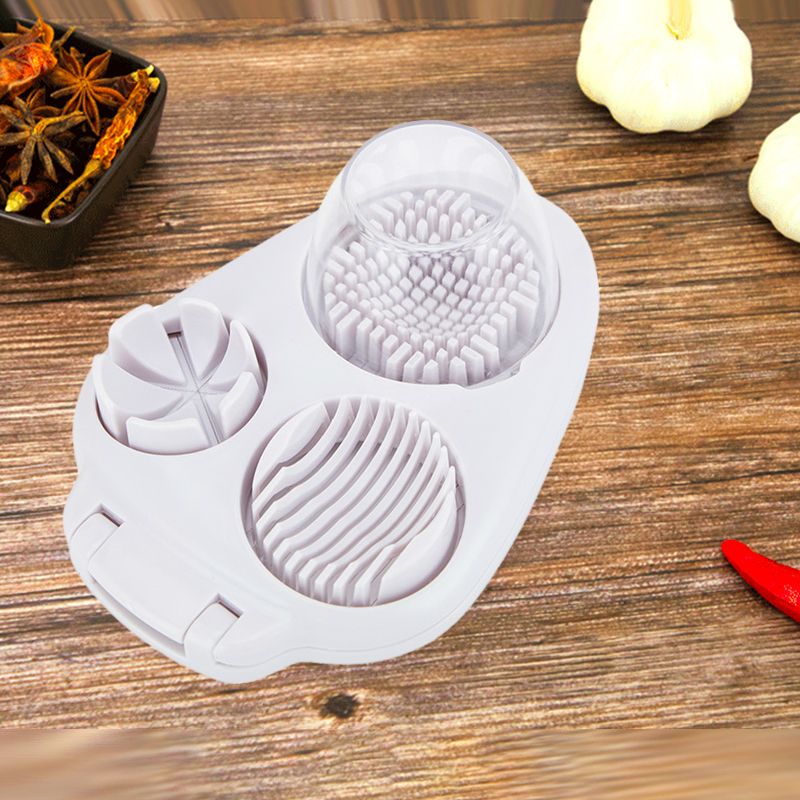 đ„Ny 3-i-1 Multifunktionell grönsaksskĂ€rare Fancy Split Egg Slicer Egg Slicing and Dividing