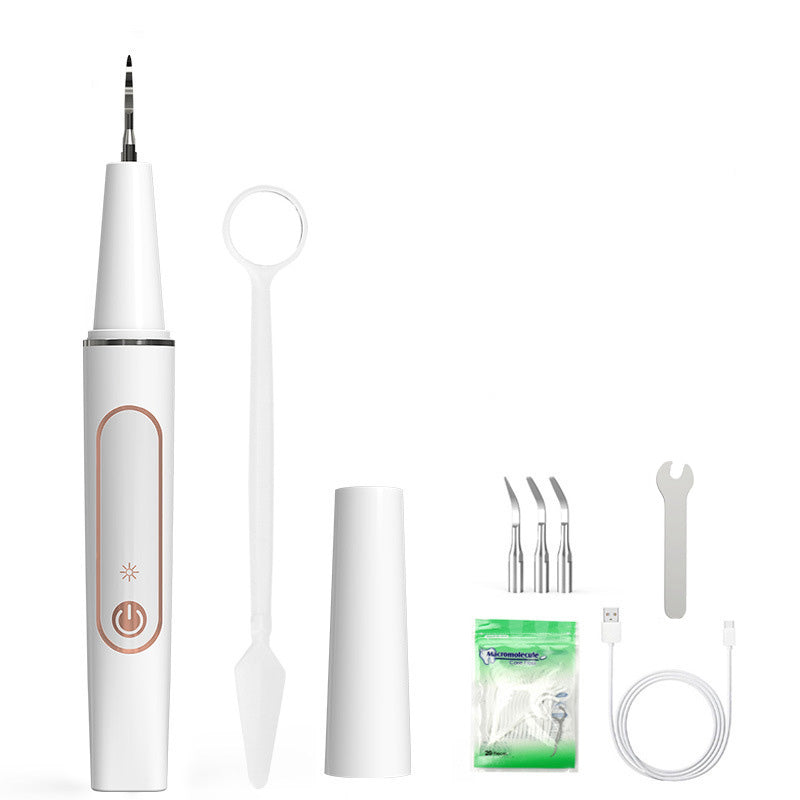 ✨😁🦷✨ Hög Effektiv Bärbar Ultrasonisk Tandrensare – 360° Tandvård Hemma! 🚿🦷🌿