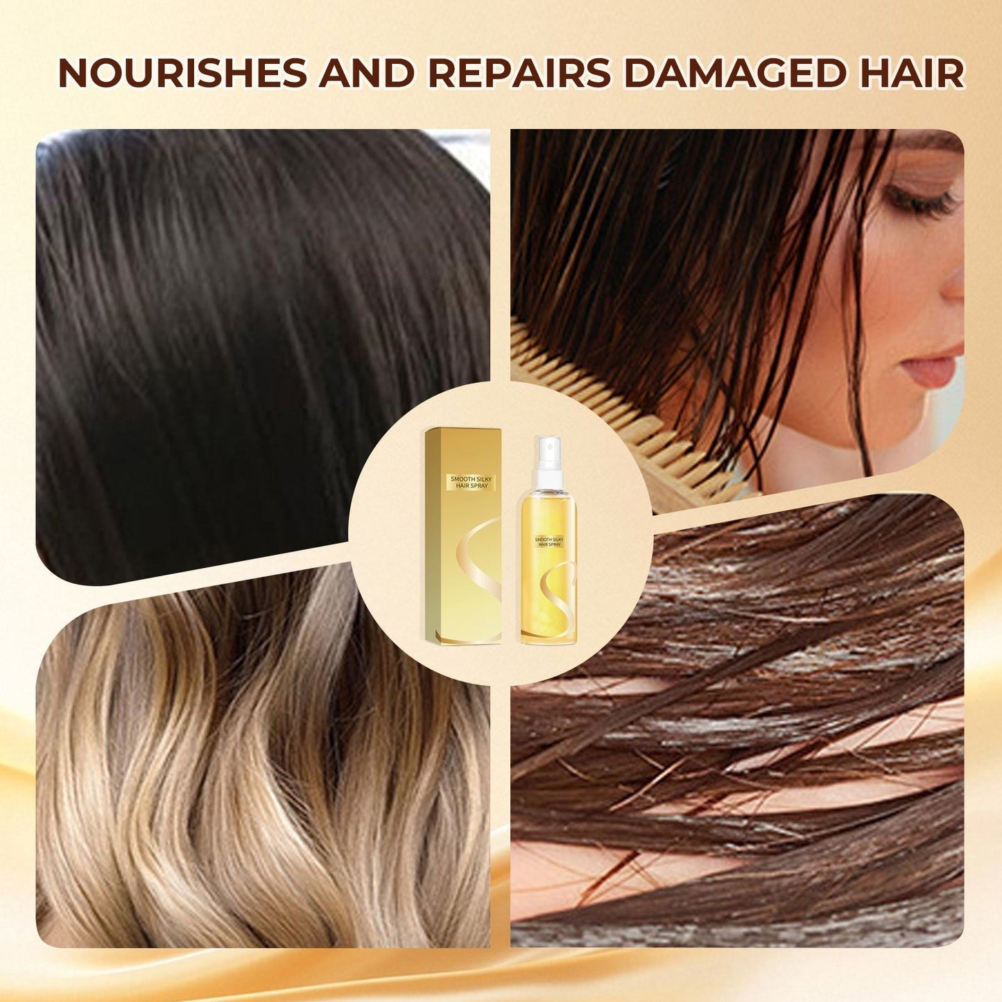 Leave-In hårolja spray - Utjämnande, långvarig glans