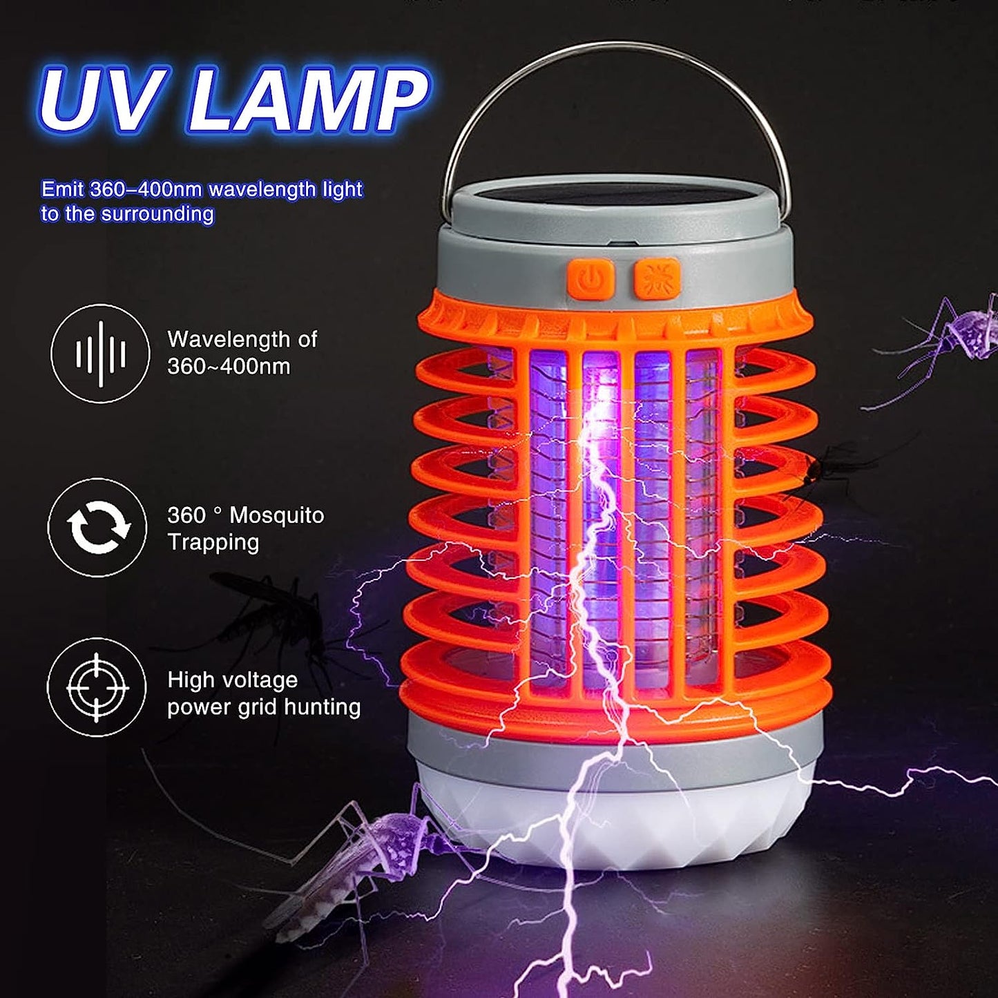 ✨ 49% rabatt - Multifunktionell Solar camping Myggmördare Lamp
