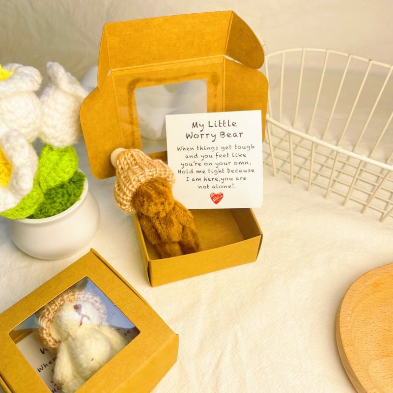 ✨Köp 1 Få 1 gratis✨Handgjord Mini Plush Nallebjörn i Låda