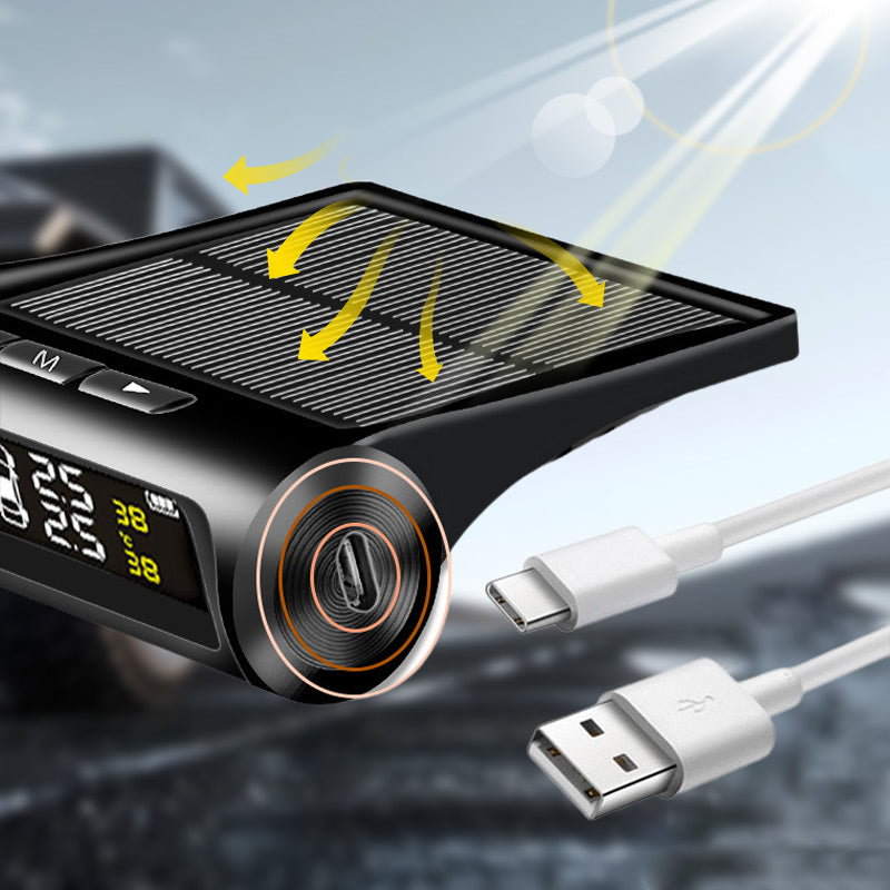 đ„Solcellsdriven 4-hjuls dĂ€cktrycksmĂ€tare med realtidsvisning