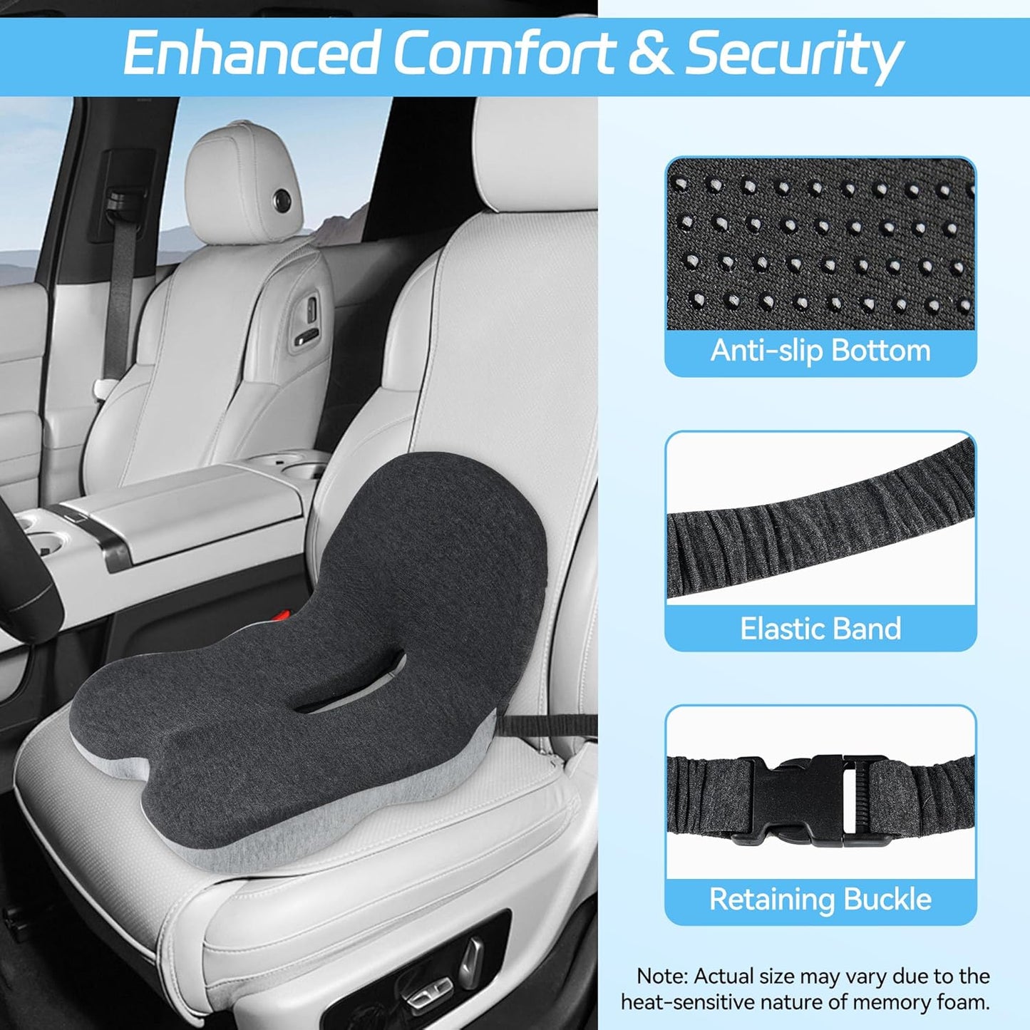 【Ergonomisk design】Halkfri minnesskumsits 💕För bekvämaste körning💕