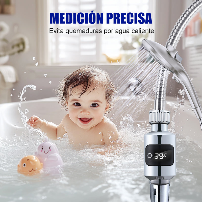 Mycket exakt LED-duschtermometer