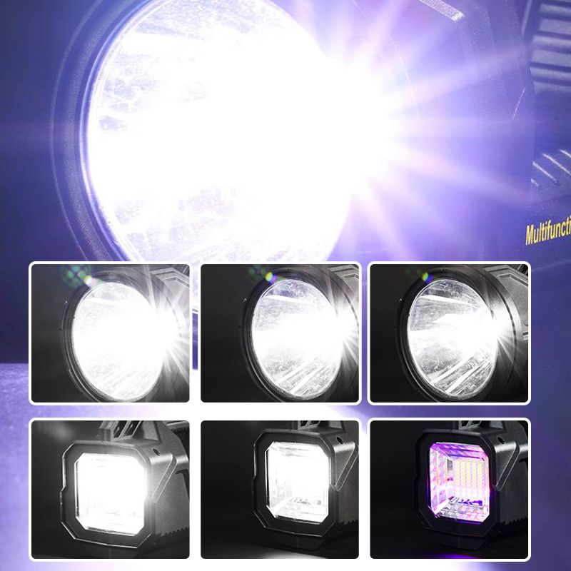 Bärbar ficklampa med superljus dubbelhuvud spotlight