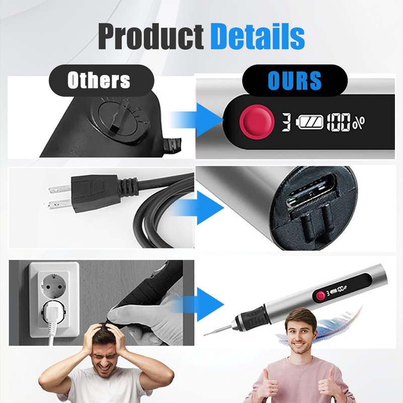 ⚡32 PCS Multifunktionell elektrisk gravyrpenna Ki