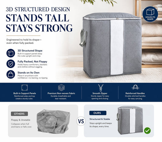 🧺 50% RABATT! 🔥🔥90L extra tålig förvaringsväska🏆Malsäker och lufttät med genomskinligt fönster🛏️ Tjock, lufttät och redo för flytt! 🇬🇧🧳