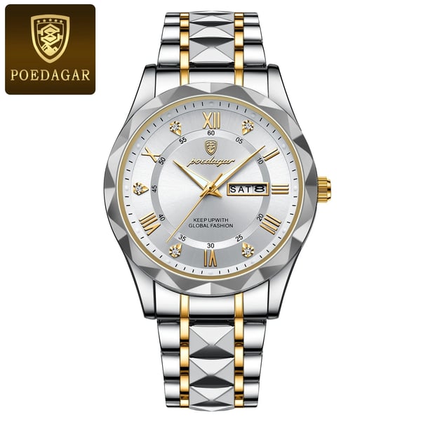 🎁2025 nyår Hot Sale🎁 Vattentätt toppmärke lyxigt manarmbandsur med lysande