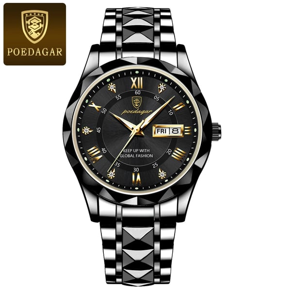 🎁2025 nyår Hot Sale🎁 Vattentätt toppmärke lyxigt manarmbandsur med lysande