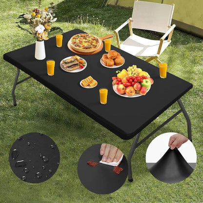 🔥🎁Nyhet 28% RABATT🔥Paket stretchtyg bordsskydd, passar 4 ft / 6 ft / 8 ft bord
