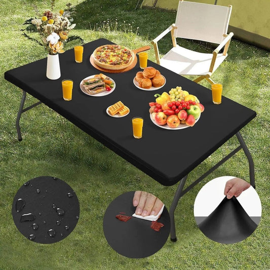 🔥🎁Nyhet 28% RABATT🔥Paket stretchtyg bordsskydd, passar 4 ft / 6 ft / 8 ft bord