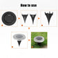 Stainless steel solar-powered ground light with 8 LED bulbs