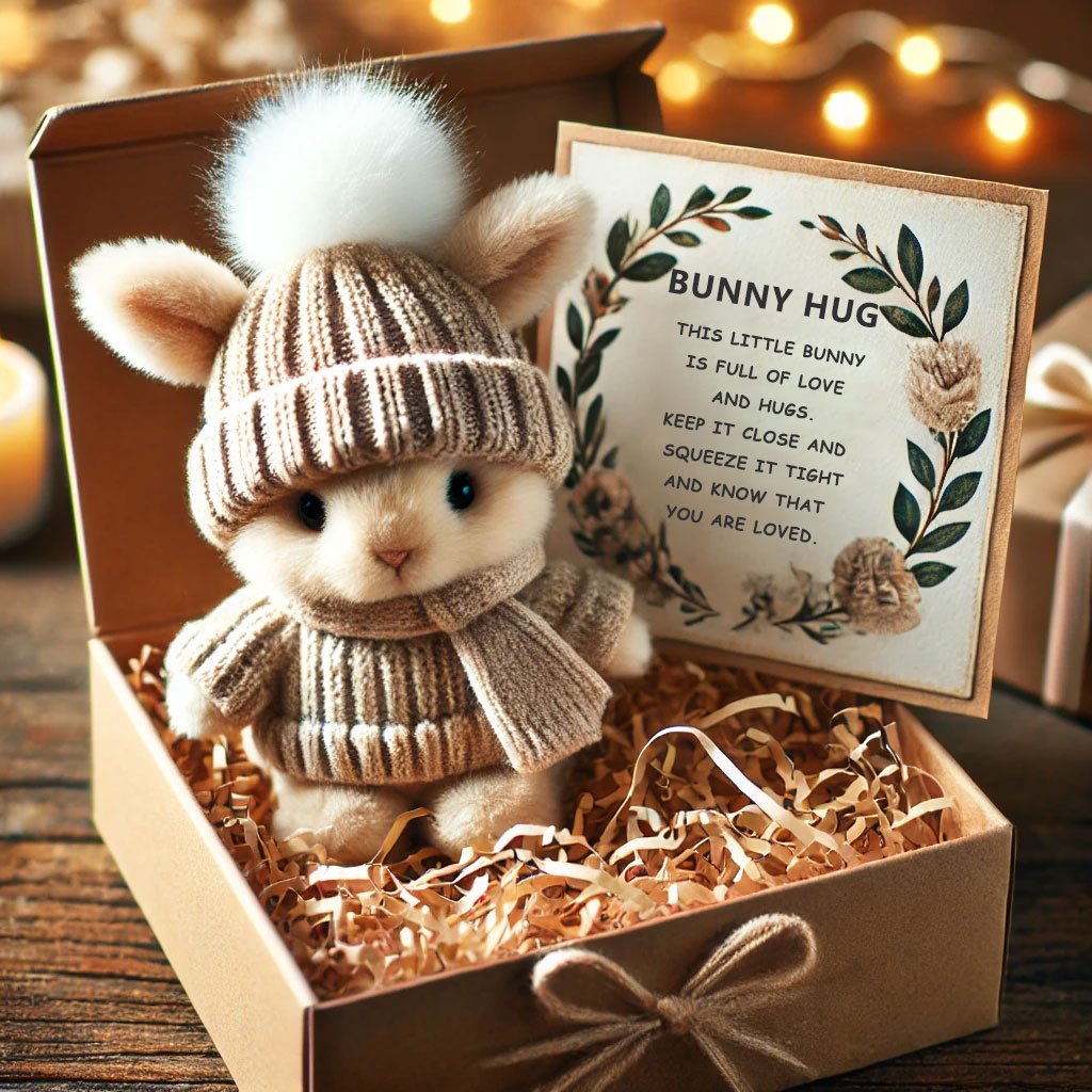 🔥Last Day: BUY 3 GET 1 FREE -  Handgjord🐇Mini kanin kram söt påskgåva🎁