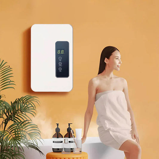 🚿50% RABATT & FRI FRAKT!✨Tanklös Varmvattenberedare⚡Digital Temperaturkontroll med Kompakt Design för Omedelbar Varmvattenförsörjning🌡️