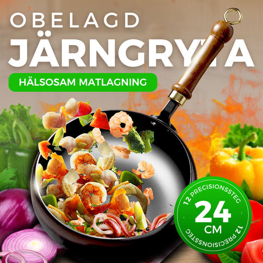 🔥Obelagd tjock järnpanna