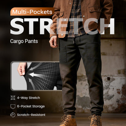 🩳 50% RABATT! 🛒 MultiPants Slitstarka Lastbyxor – Hög Stretch, Många Fickor & Perfekt för Aktiv Vardag 🏃‍♂️