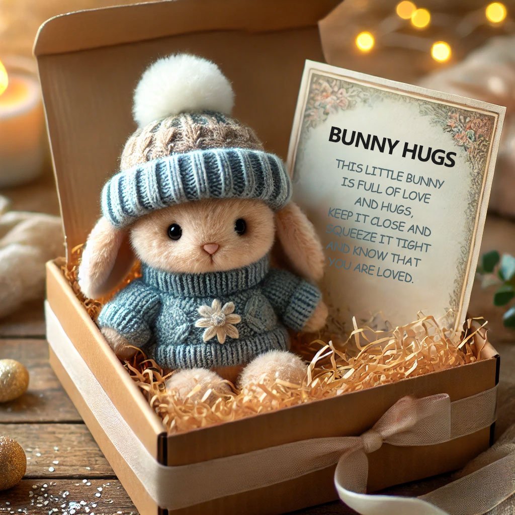 🔥Last Day: BUY 3 GET 1 FREE -  Handgjord🐇Mini kanin kram söt påskgåva🎁