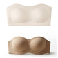 💞Bandeau-BH för kvinnor, push-up-modell, med bra stöd, vadderad, halksäker, trådlös, sömlös och bekväm