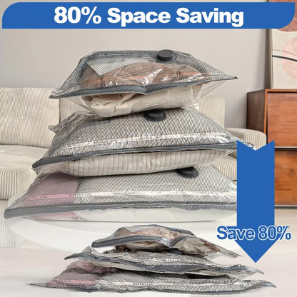 ⏰2025 New Arrival🧳6-pack USB elektriska vakuumkompressionspåsar - spara utrymme och reseljus!