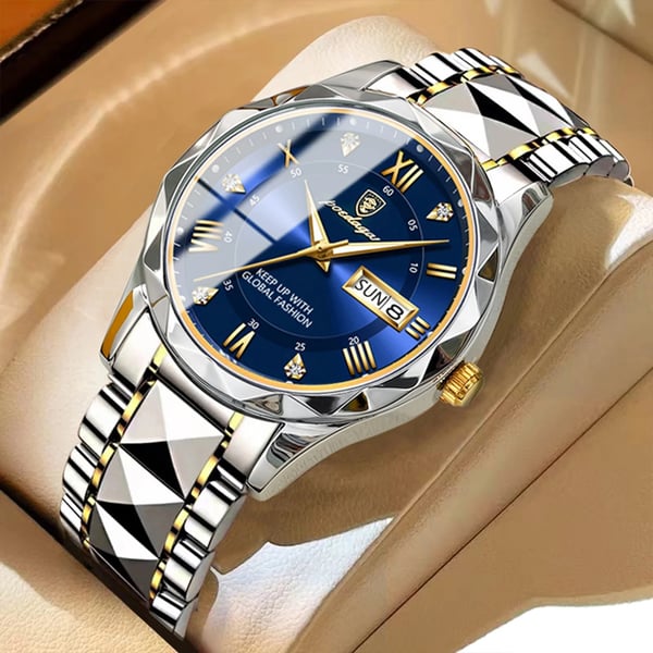 🎁2025 nyår Hot Sale🎁 Vattentätt toppmärke lyxigt manarmbandsur med lysande