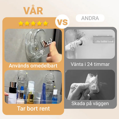 Förvaringsställ med Sugkopp och Dräneringshål