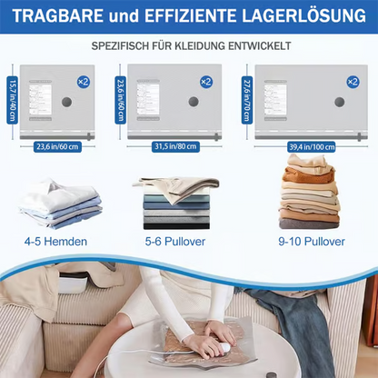 ⏰2025 New Arrival🧳6-pack USB elektriska vakuumkompressionspåsar - spara utrymme och reseljus!