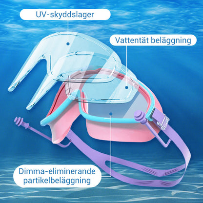HD-simglasögon för barn med stor ram, vattentäta och imfria