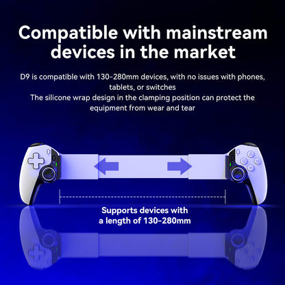 Universell utdragbar gamepad med 2 programmerbara bakknappa