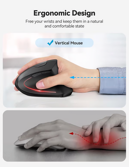🖱Trådlös USB-uppladdningsbar ergonomisk vertikal optisk mus(🔥50 % rabatt)