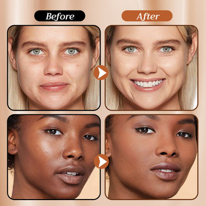 ✨2025 Nyårsrabattpris💕Bästa fuktgivande, lätta foundationstiftet med foundationborste