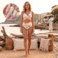 🌊50 % rabatt👙Bikiniset för damer med blommönster och hög midja