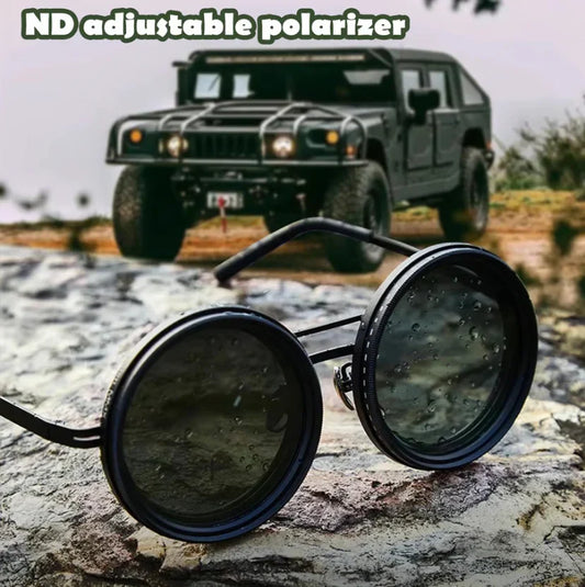 🔥Justerbara polariserade runda solglasögon