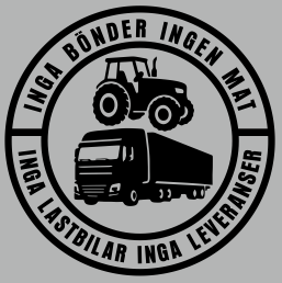 🔥KÖP 1 FÅ 1 GRATIS🔥Bildekal: Inga bönder, ingen mat – inga lastbilar, inga leveranser