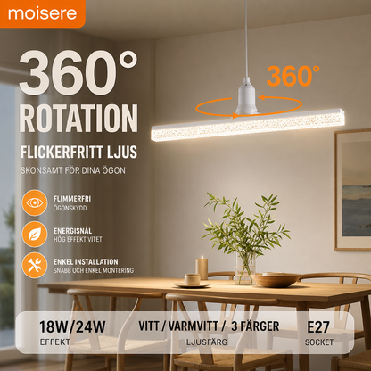 E27 LED Rektangulärt Kristallljus