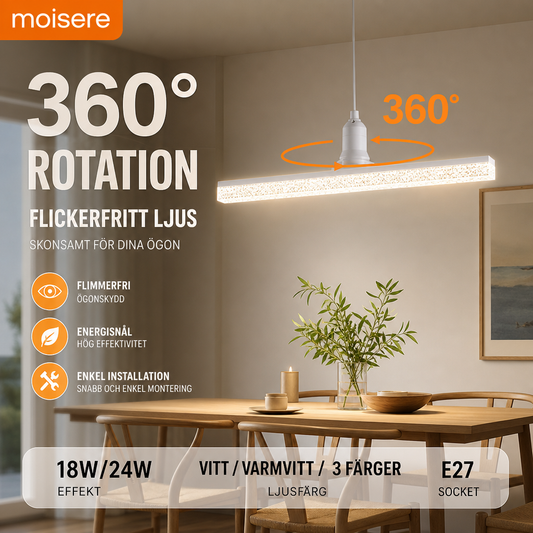 E27 LED Rektangulärt Kristallljus