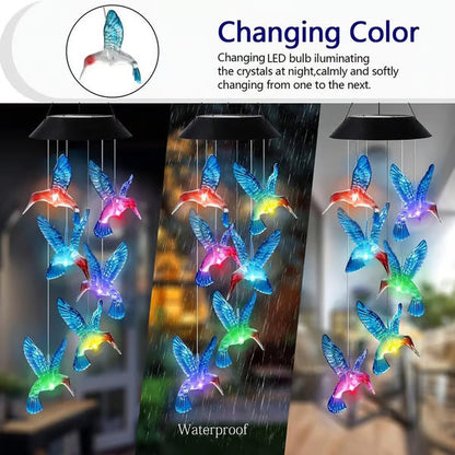 🦋 Förbättra din trädgård - ✨Kreativ fågeldesign solvindspel